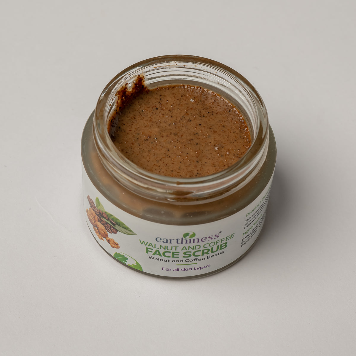 Organic Walnut & Coffee Scrub With Coffee Extract & Walnut Extract For Skin Nourishment