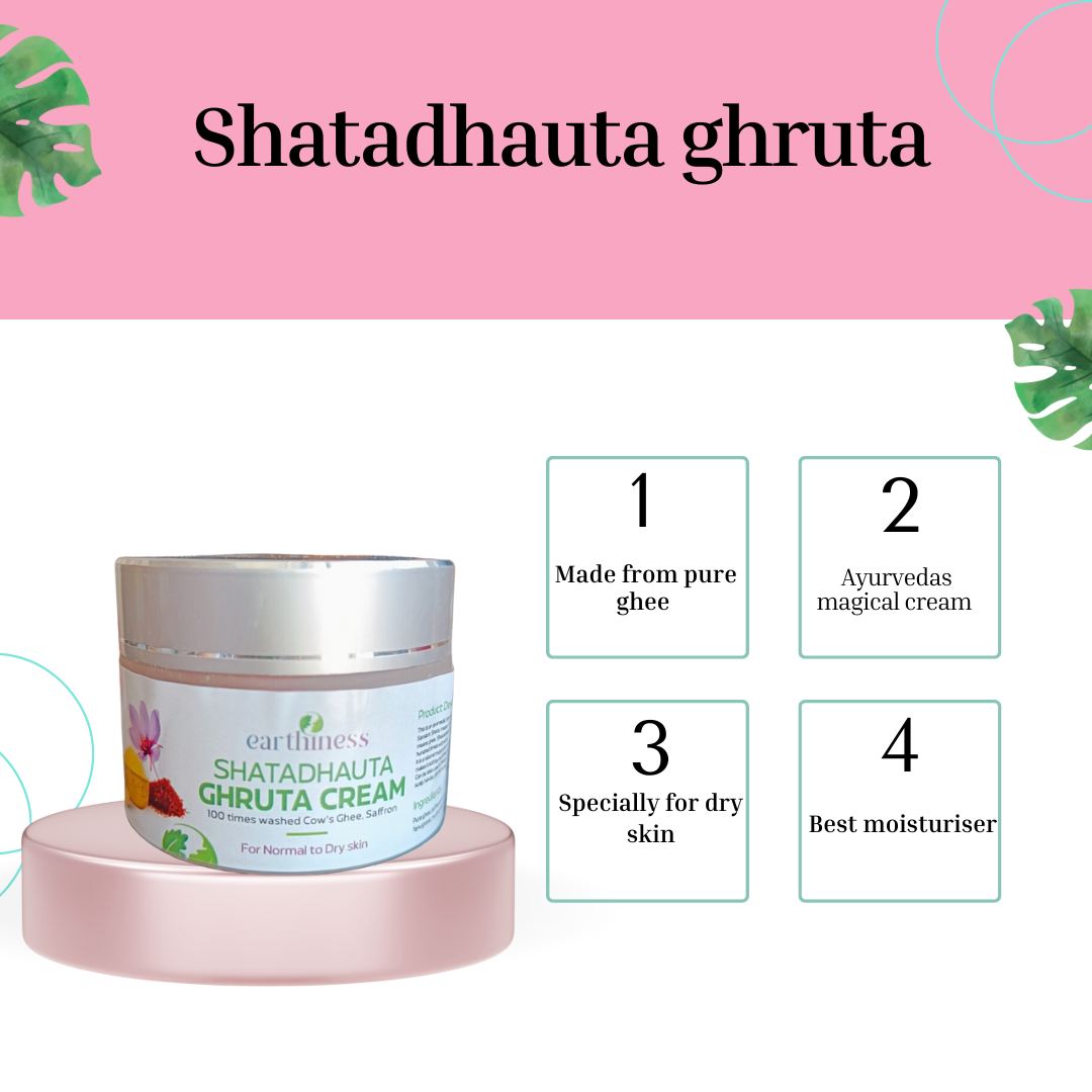 Shatadhauta Ghruta Cream For Highly Moisturized Cream