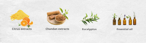 citrus extracts ,chandan extracts, eucalyptus,essential oil