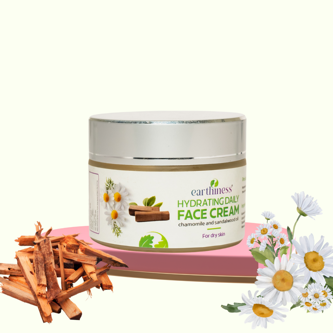 Organic Hydrating Daily Face Cream with Sandalwood Oil & Aloe Vera Extract For Deep Nourishes The Skin