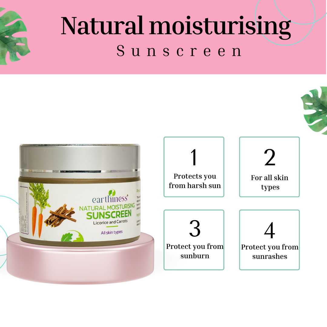 Natural Moisturising Sunscreen With Cocoa Butter & Sweet Almond Oil To Keeps Skin From Pigmentation