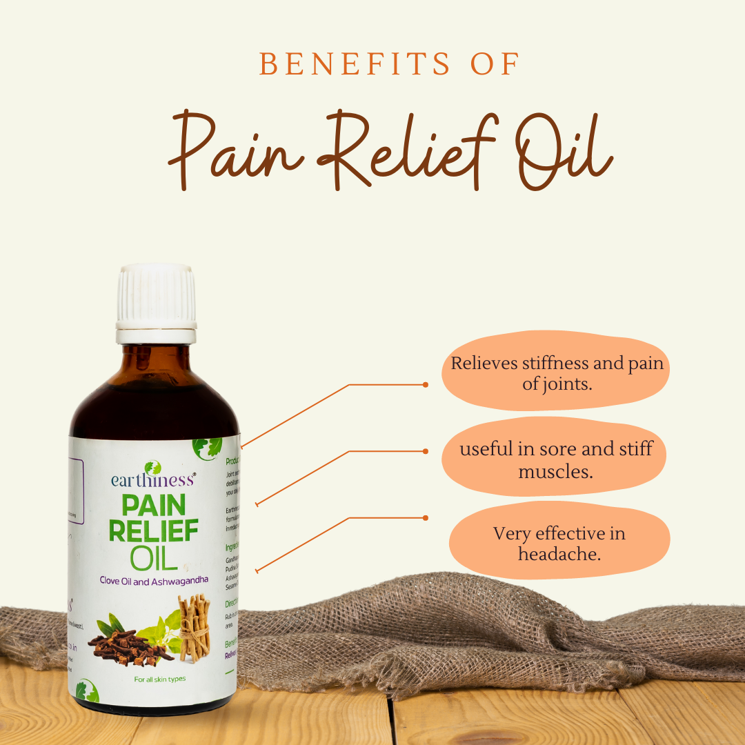 Pain Relief Oil with Clove Oil and Ashwagandha For Muscular Pain