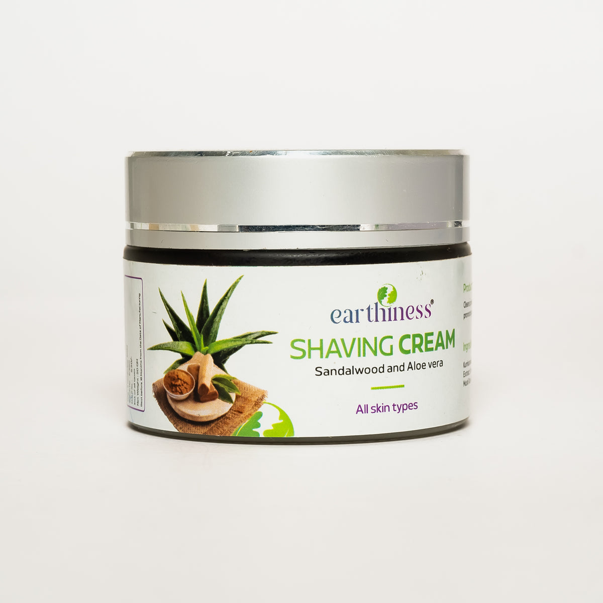 Organic Shaving Cream with Sandalwood and Aloe vera
