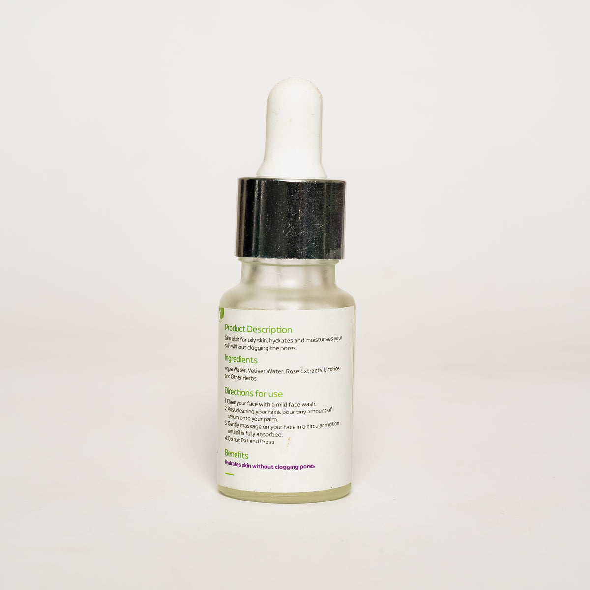 Organic Water Based Serum with Aqua Water & Vetiver Water For Oily Skin